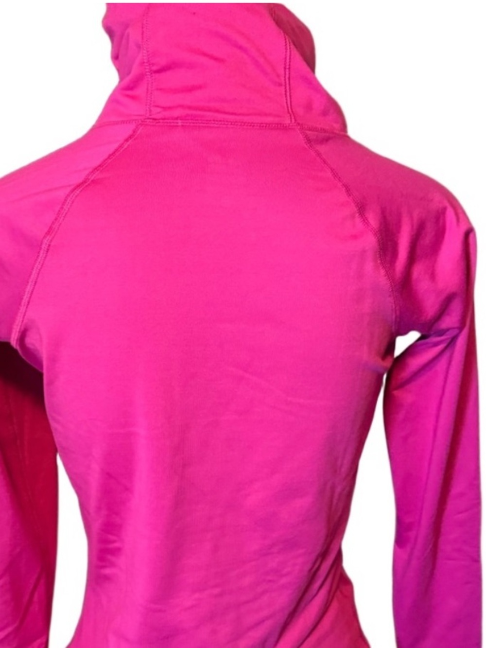 Nike Pro Dri-FIT Cowl Neck Pullover Womens Medium Pink Athletic Running Hoodie - Picture 3 of 7